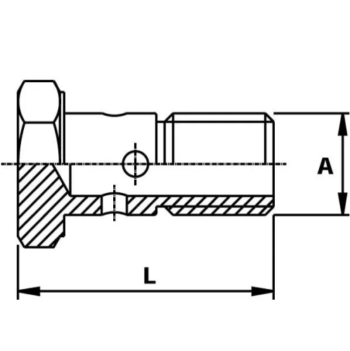 image Vis creuse simple métrique - Pour raccord Banjo